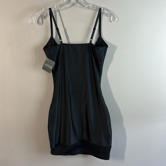 NWT Yummie by Heather Thomson Womens Black Shapewear Dress Sz M Bustless Slip - Picture 2 of 13
